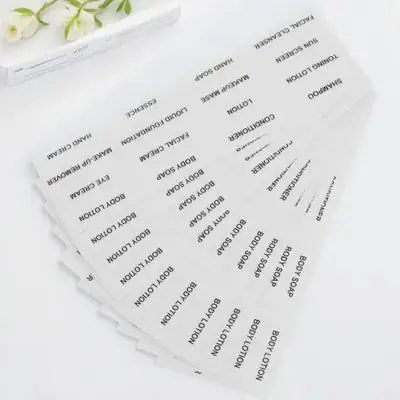 

10 шт. водонепроницаемые этикетки для косметических бутылок, наклейки для дополнительных бутылок, уход за кожей, дорожный дозатор мыла, классификационный клей