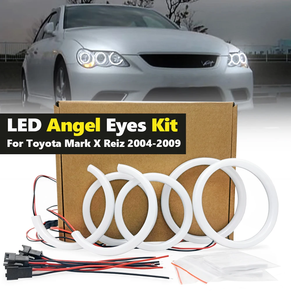 Car Styling For Toyota Mark X REIZ 2004 2006 2007 2008 2009 Excellent Ultra Bright Cotton Angel Eyes Kit Halo Ring