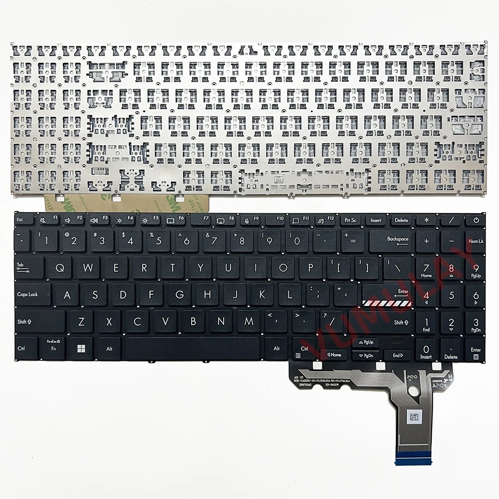 Imagem -06 - Teclado Retroiluminado para Asus Vivobook Eua e Rússia E1504 E1504g E1504ga E1504f E1504fa X1504 X1504za X1504va X1504v X1504z F1504 F1504f E1504fa E1504fa E1504fa E1504fa