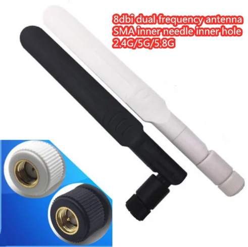 

2.4G/5G/5.8G antenna dual frequency high gain 8dbi omni directional router wifi antenna SMA connector