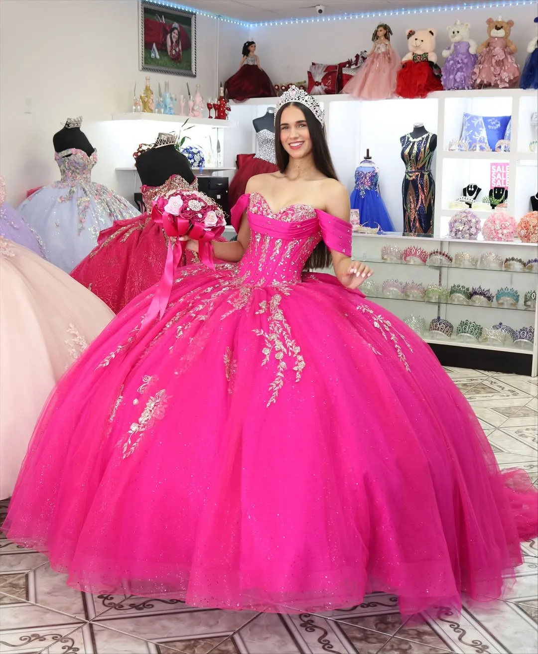 FURSTENBERG Fancy15 سنة فساتين Quinceanera مزينة بفيونكة مكشوفة الكتف فستان حفلة رداء Quinceanera Rouge مخصص #5
