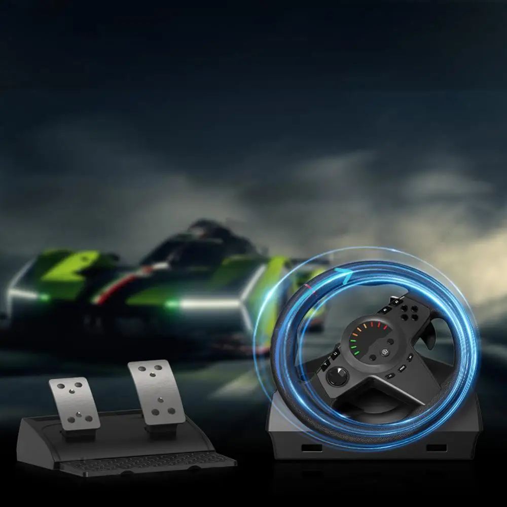 270 °   عجلة قيادة لعبة دواسة السيارة Simracing عجلة قيادة السباق للكمبيوتر الشخصي PS3/PS4/Switch/Xbox One/Xbox Series X/S