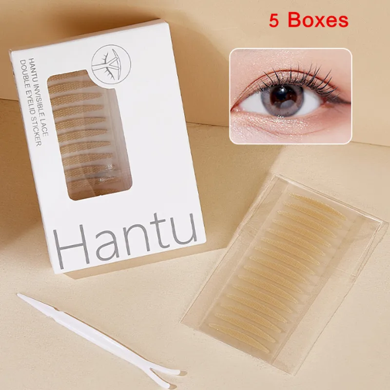 450pcs Double Eyelid Tape Invisible Self-Adhesive Enlarge Eyes Eyelid Stickers Patch Waterproof Fiber Paste Makeup Tool