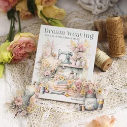 6Style 15Pcs/bag Weaving Dream Workshop Series Sewing Theme Stickers for DIY Handbook Phone Case Notebook Photo Frame Decoration