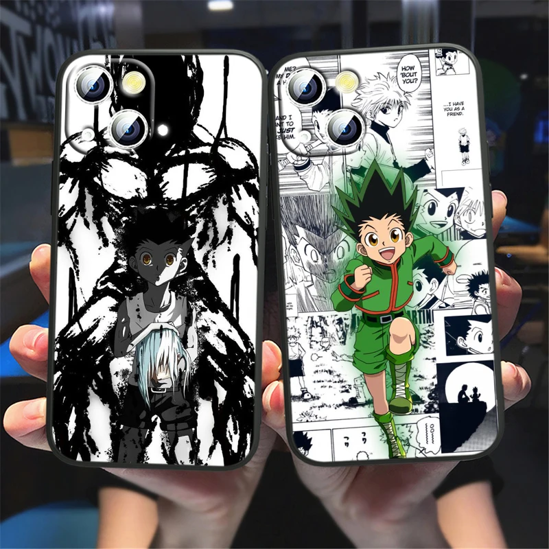 Anime HUNTER×HUNTER For Apple iPhone 15 14 13 12 Mini 11 XS XR X 8 7 Pro Max Plus Soft Silicone Black Phone Case