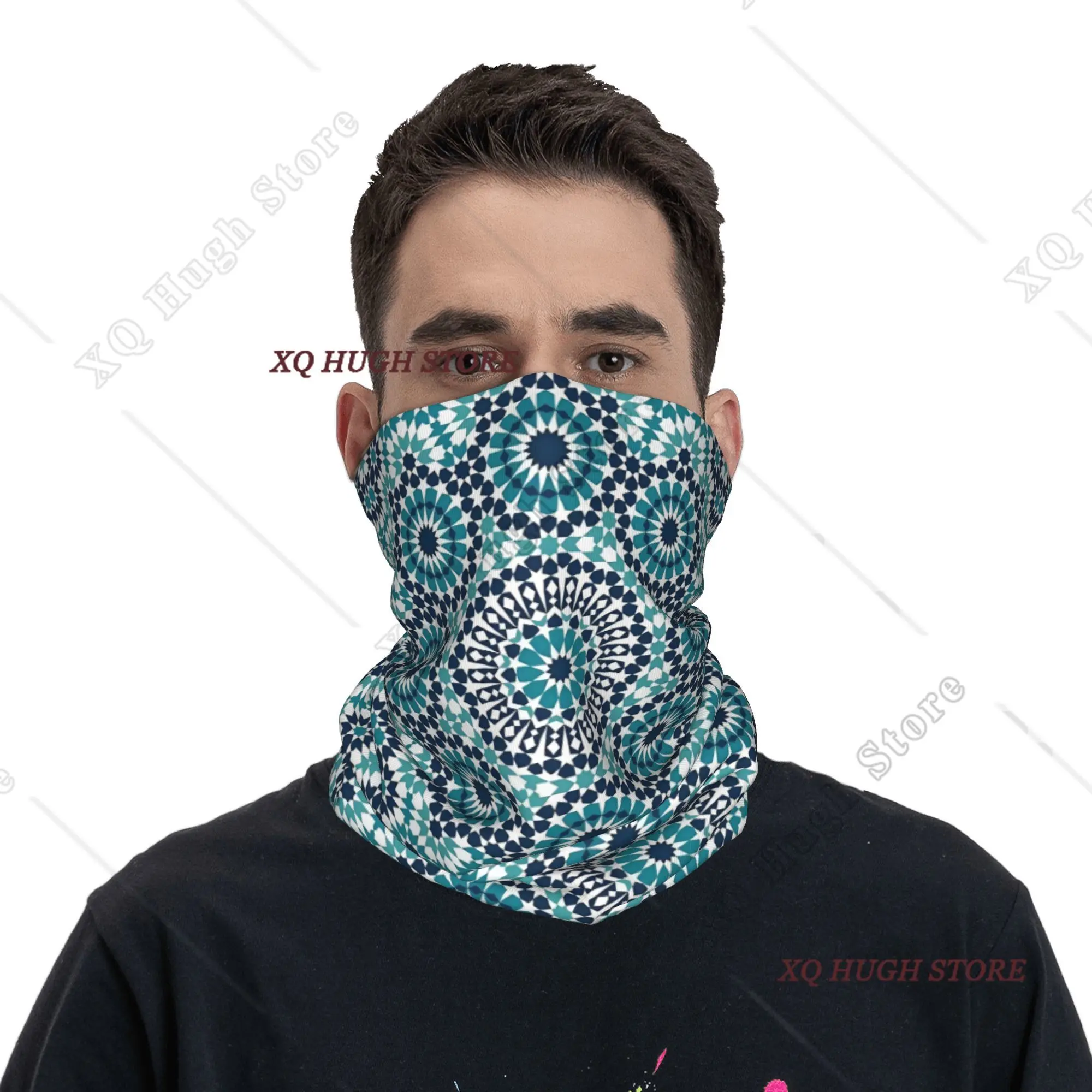 Marokkaanse Berber Rug Boho Style Winter Hoofdband Nekwarmer Ski Running Tube Sjaal Boheemse Geometrische Gezicht Bandana Gaiter