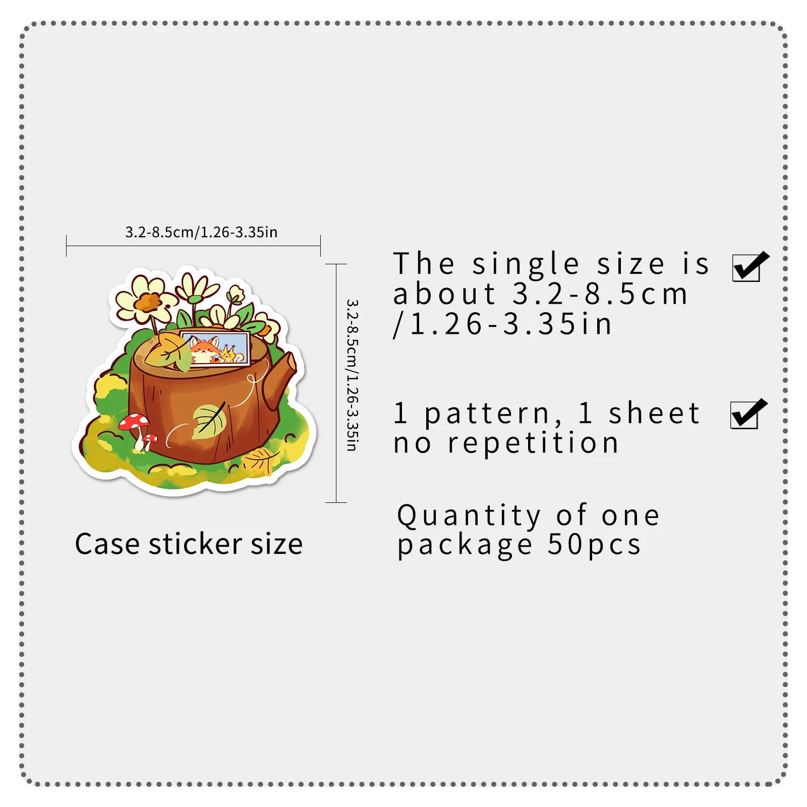 50-100PCS Adorable Little Fox Autumn Themed Graffiti Stickers, Cartoon Hand-drawn Animal Decor Stickers for Stationery Luggage