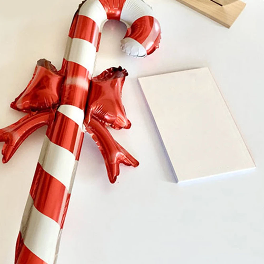 

6pcs C Cane Balloons Christmas Party Supplies Aluminum Foil Christmas Balloons Inflatable Stick Decor Holiday Photo Xmas Table
