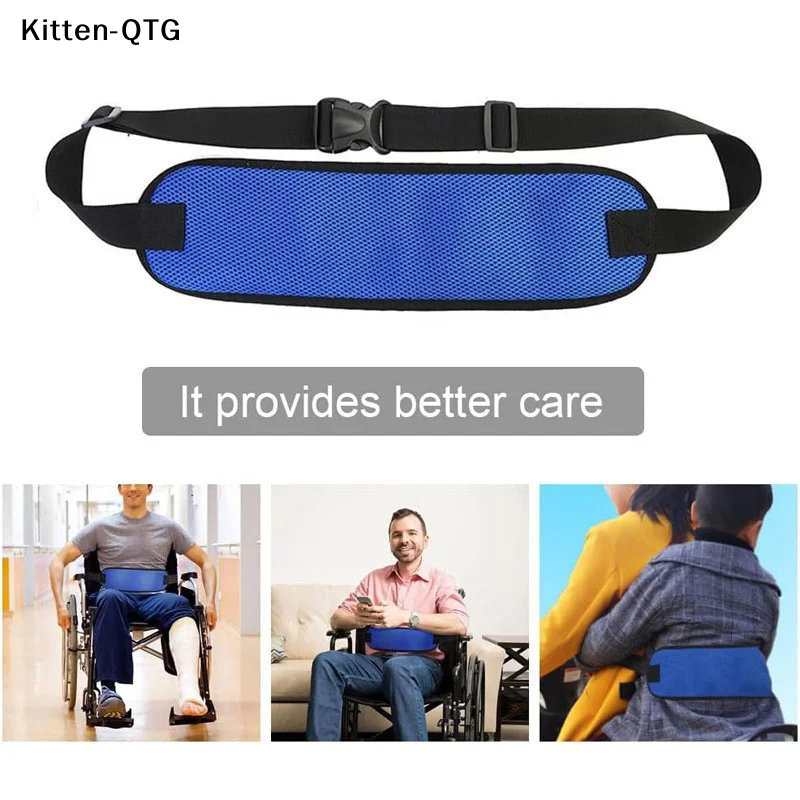 

Hot！1Pc Wheelchair Seats Belt Adjustable Safety Harness Fixing Breathable Brace For The Elderly Patients Restraints Straps Brace