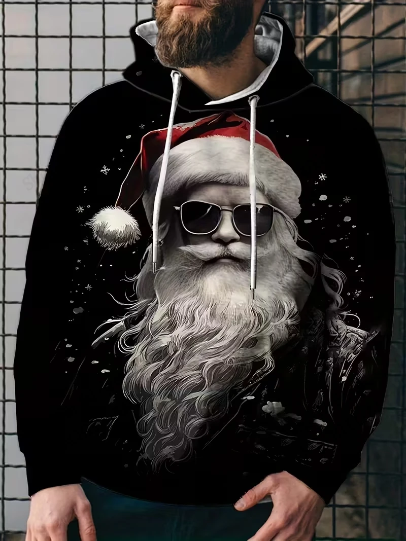 サンタクロースエルク 3d プリントパーカー男性女性ファッションプラスサイズクリスマスパーカースウェットシャツパーティー服男性トラックスーツ新年