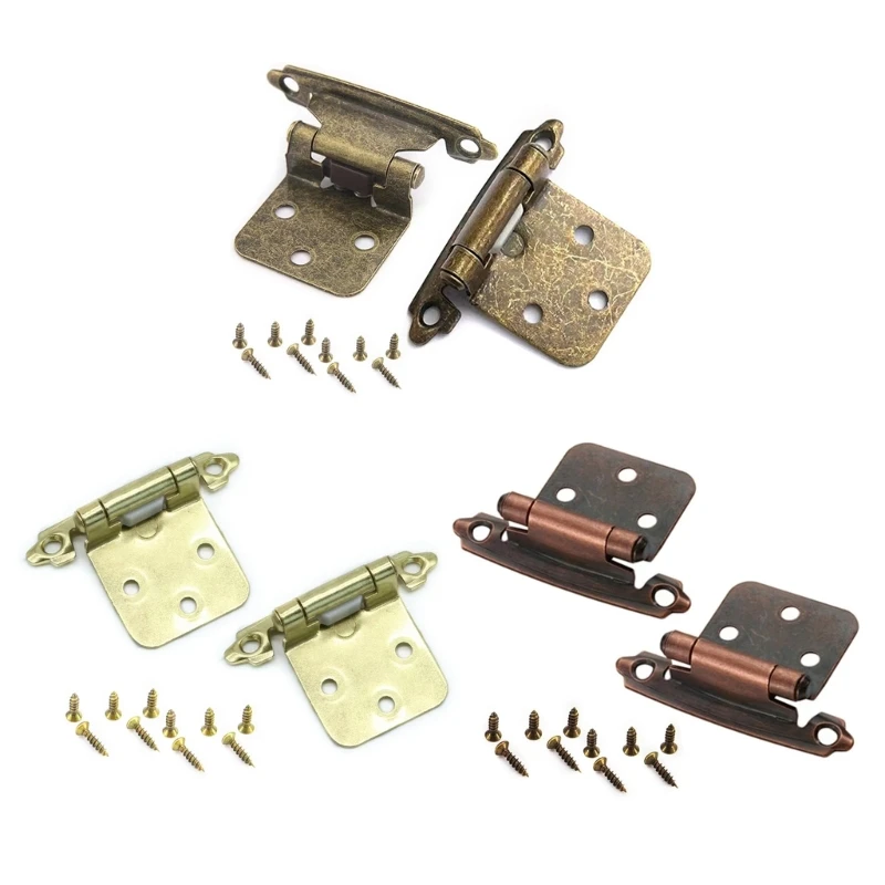 10Pcs Antique Self Closing Hinges Heavy Duty Door Cupboard Hinges Kitchen Cabinet Door Hinges Hardware Enduring