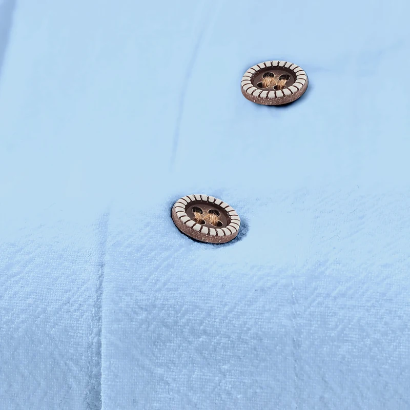 Herrenhemd mit Revers und Doppelbrusttasche aus Leinenmischung, Kurzarm, Einfarbig, Locker Geschnitten, für Strand, Resort, Reisen, Alltag, Outdoor, Sommer, Lässiges Oberteil – Detail 4