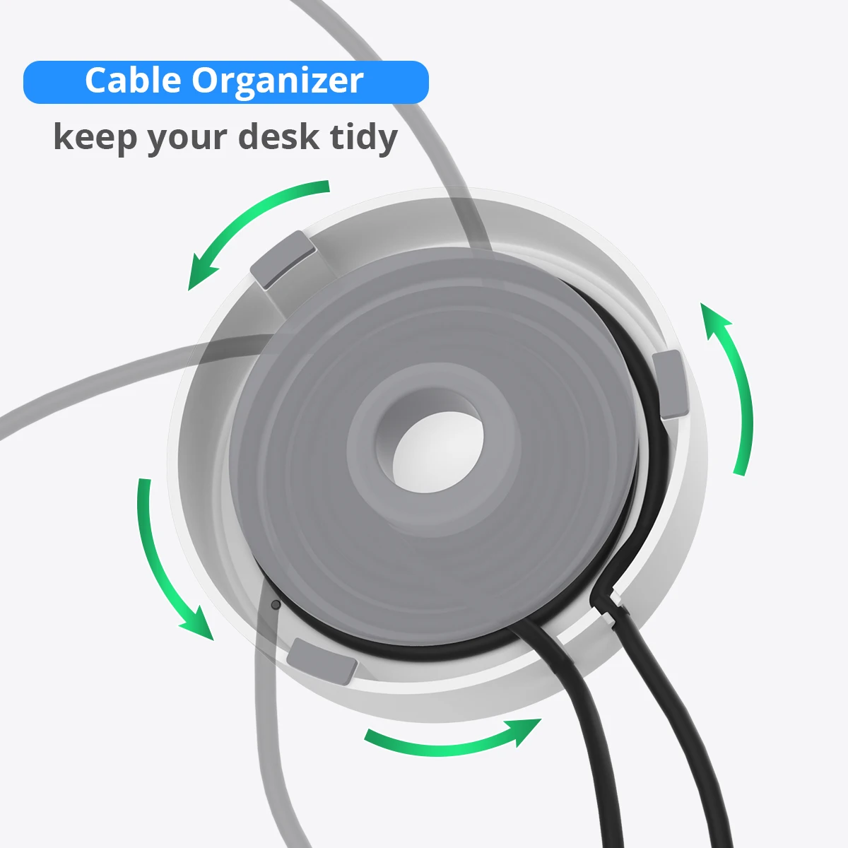 Table Stand for Echo Dot 5th/4th Apple HomePod Mini Google Home Mini Cable Organizer Smart Speaker Desk Stand with Black Ring