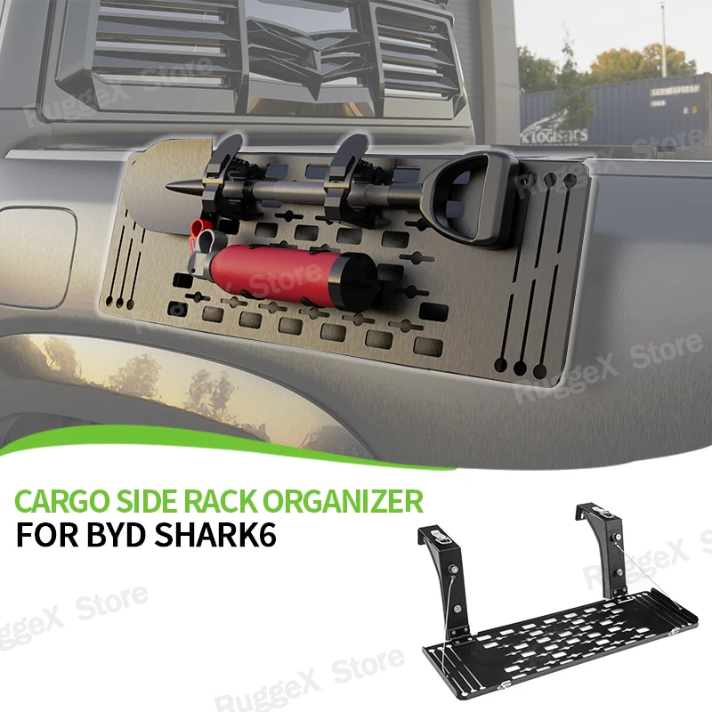 Cargo Side Storage Rack Panel For BYD SHARK 6 Hanging Expanded Multifunction Tool Trunk Storage Rack Car Accessories
