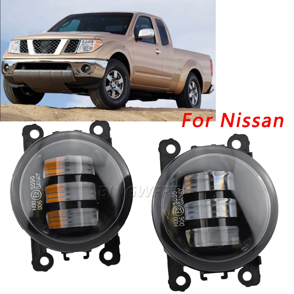 2PCS LED Fog Lamp Assembly For Nissan Frontier 2005-2021 DRL Daytime Running Light Car Accessories