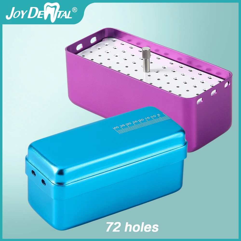 

AZDENT Dental 72 Holes Endo box Dental Aluminum Disinfection Box Autoclave Sterilizer Case Holder for Endo Files Diamond Burs