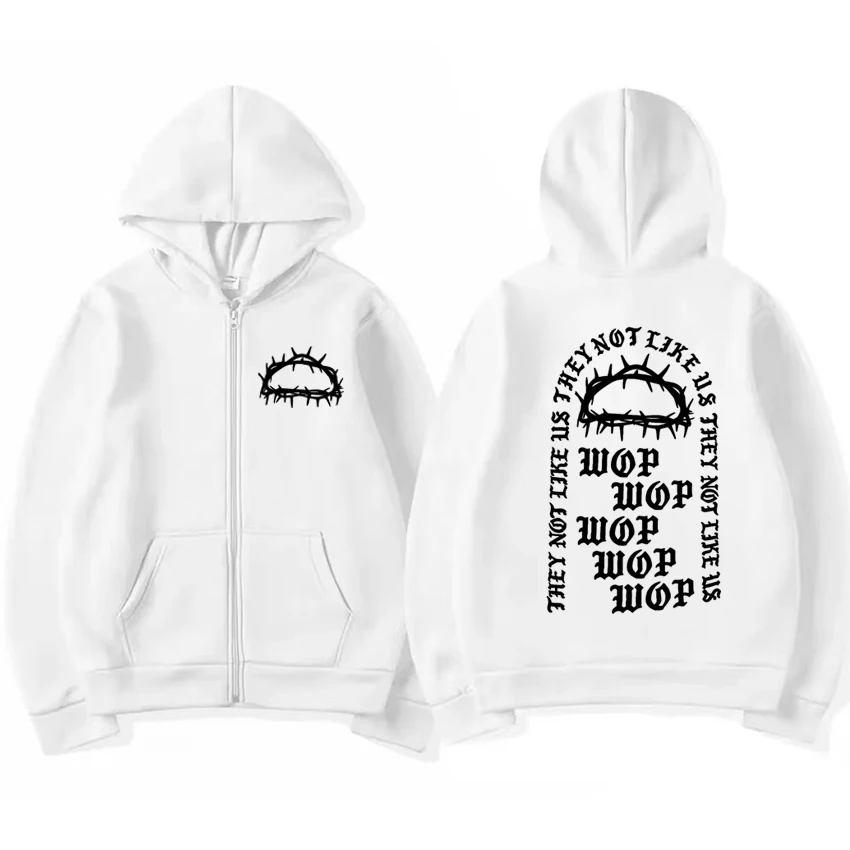 Hot Rapper Unisex Hoodie para homens e mulheres, jaqueta de lã com zíper, streetwear Hip Hop, Drake, nós não como nós, vintage, quente