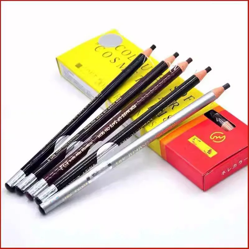 Lápiz Delineador de ojos para cejas, maquillaje negro, marrón, resistente al agua, lápiz tinte para tatuaje de cejas, no se decolora, potenciadores de ojos naturales, herramienta de maquillaje