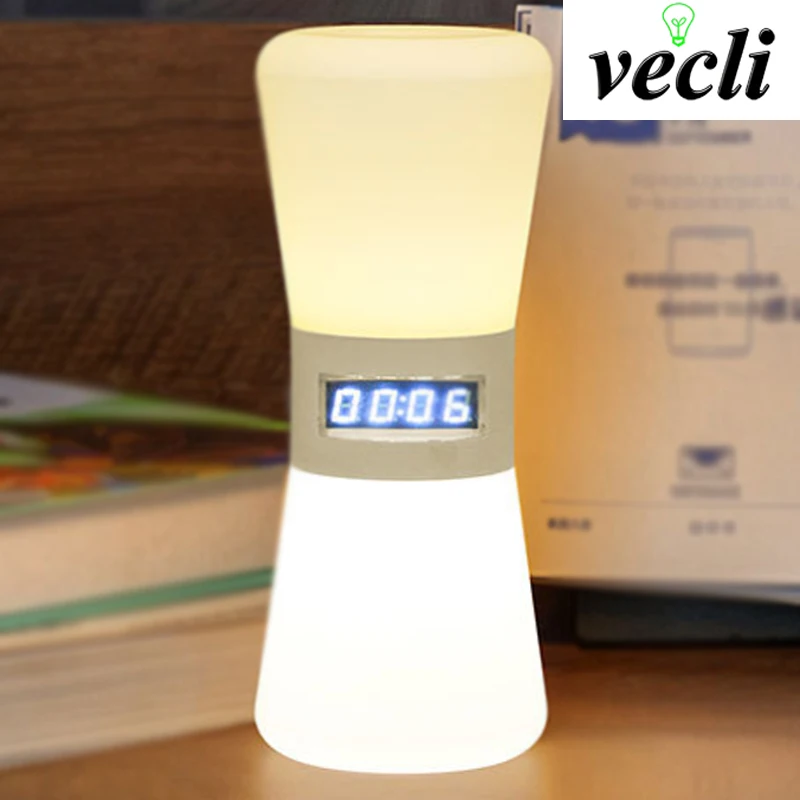 Warm Hourglass Timer Countdown Reminder Night Light LED Table Lamp for Bedroom Bedside Office Ambient Lighting Graduation Gift