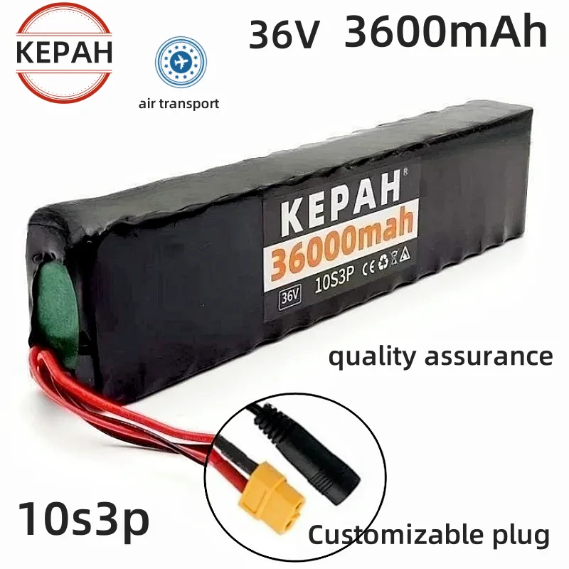 36V 36ah 18650 lithium battery 10s3p 36000mah1000w 42V electric scooter m365 power battery with battery pack