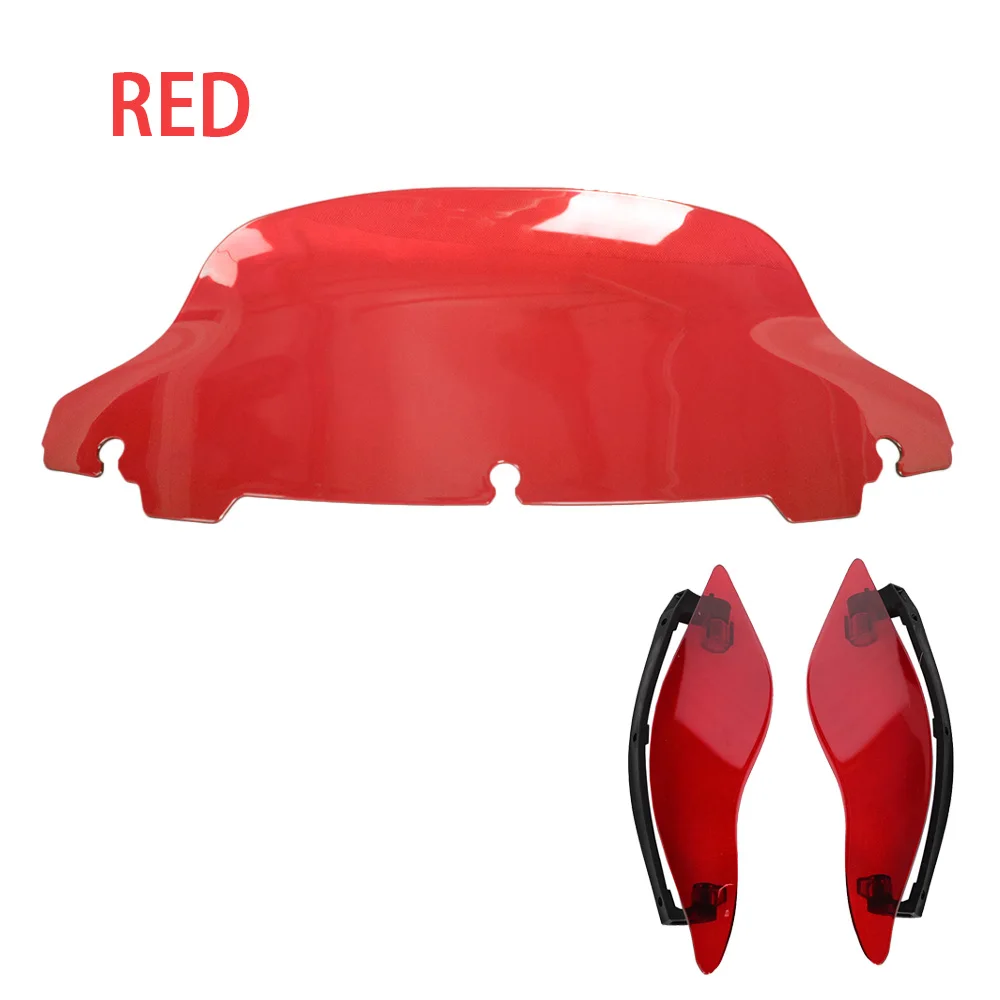 7 "Gekleurde PC Voorruit Voorruit & Side Wings Air Deflector voor Harley Street Glide & Ultra Limited 2014-2023 motorfiets Onderdelen - afbeelding 1