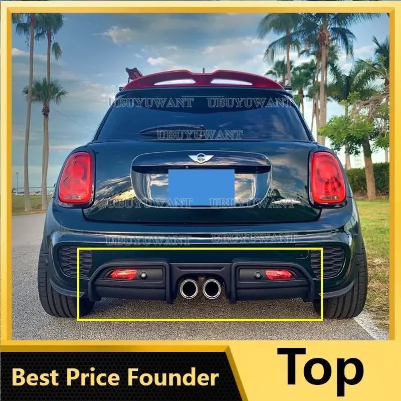 

For JCW Rear Bumper Diffuser For Mini F56 JCW Style Carbon Fiber /FRP Rear Diffuser Trim (Replacement)