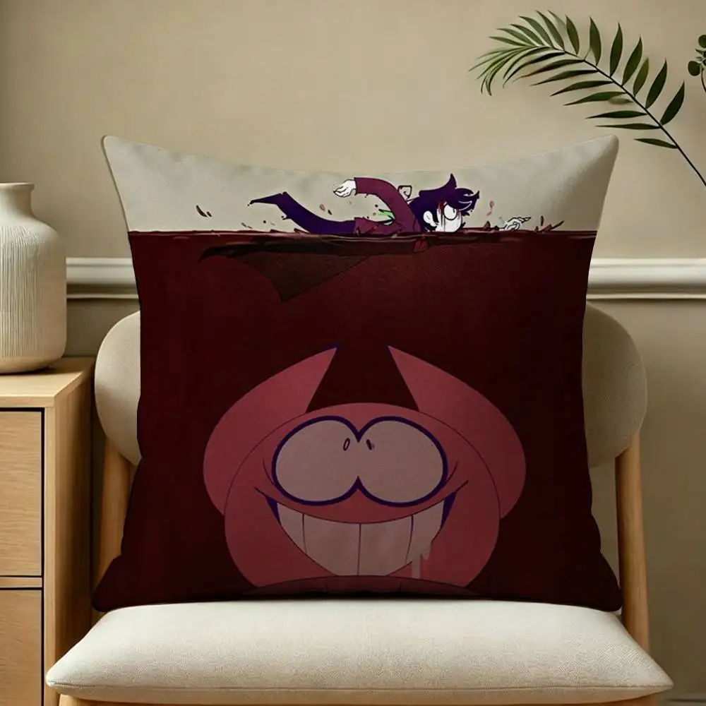 Cartoon S-Spooky Month BobS Square Double-Sided printed Pillow Case Bedroom Bedside Pillow Sofa Cushion Cover
