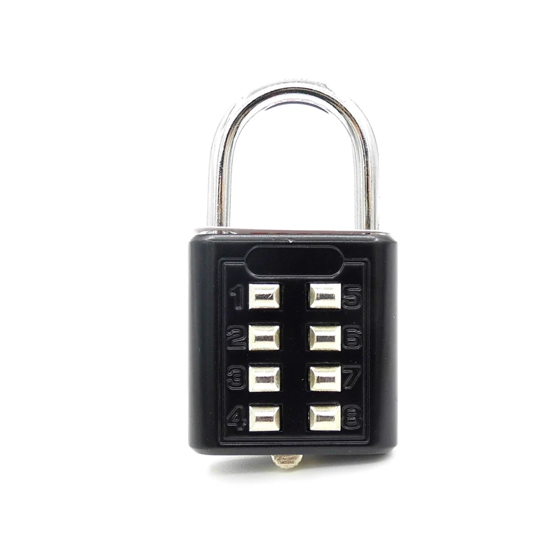 8-stelliger Passwortcode, wasserdichtes Zahlen-Vorhängeschloss für den Außenbereich, Zinklegierung, Koffer für Gepäck, Reisen, Smart Lock, Anti-Dieb mit Schlüssel – Detail 1