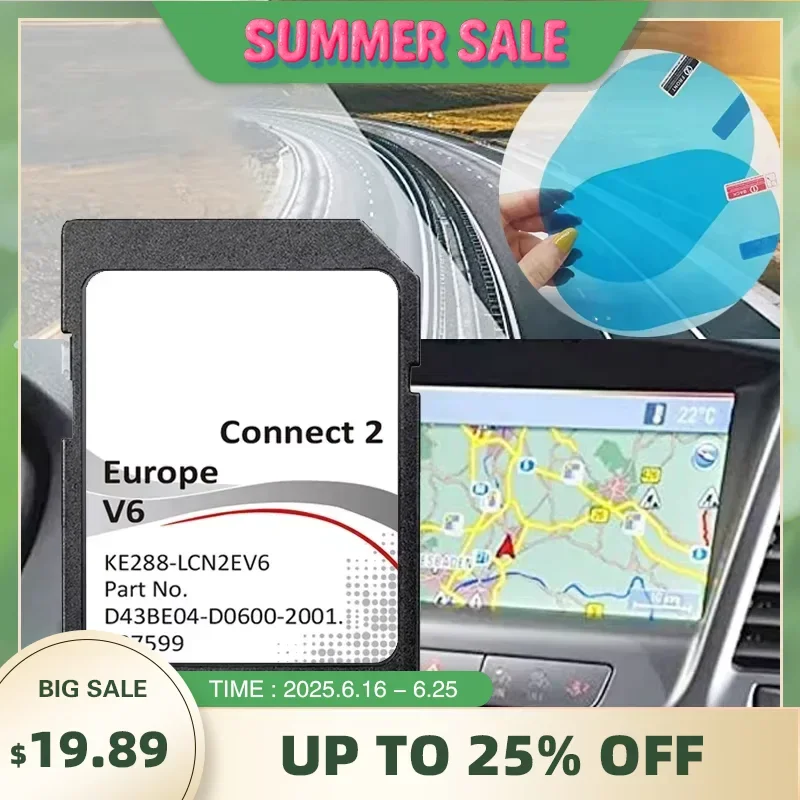 

SD Maps for Nissan Connect 2 V6 2021-22 Europe August 2021+ Radar Tribute with Anti Fog Reaview Stickers