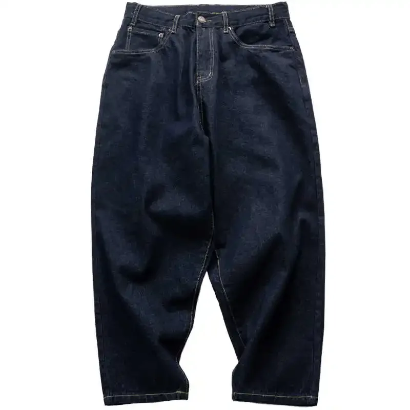 New Special Anti Fading Process Washed Original Cow Curved Knife Jeans Loose Casual Men's and Women's Pants Trendy