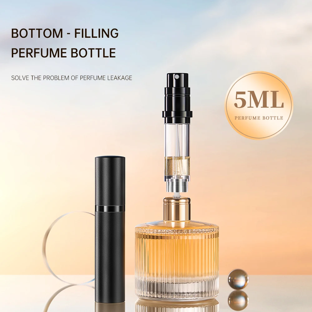 Louischanzl 3Pcs 5ml Mini Refillable Perfume Dispenser Portable Empty Spray Bottle Perfume Atomizer For Multi‑Types Perfumes