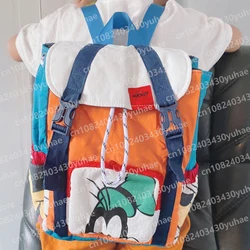 Disney Mickey Disney Goofy Anime Backpack Children's School Bag Cartoon Cute High-quality Fashion Girl Drawstring Backpack Gift