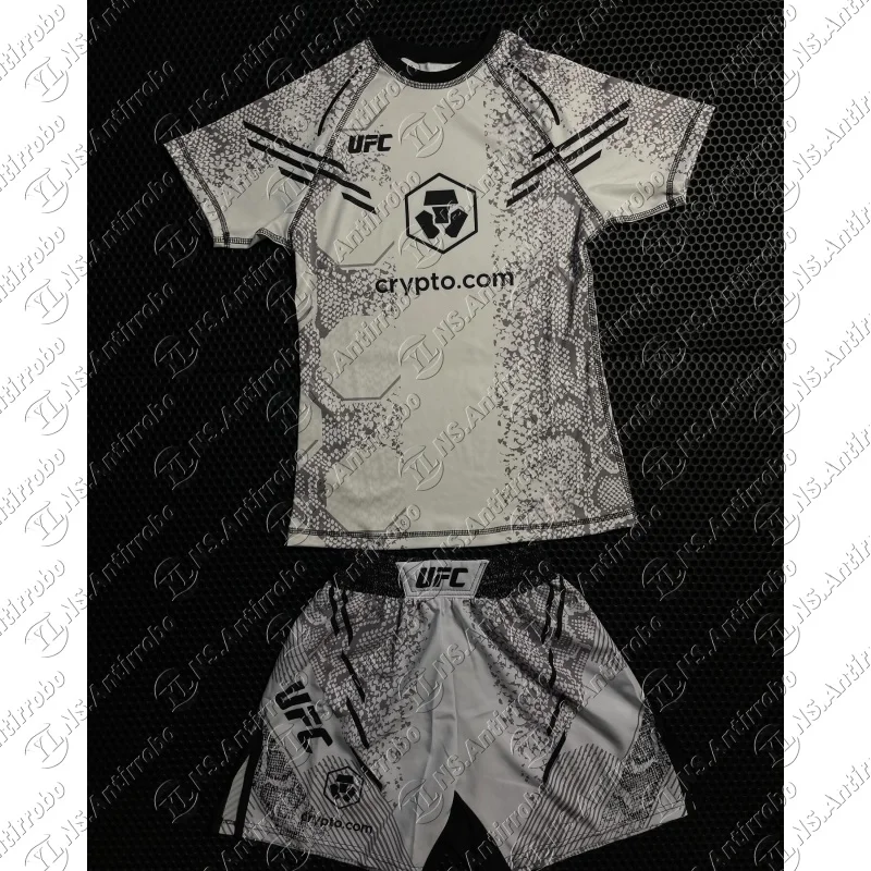 

UFC Mixed Martial Arts Training Team T-shirt Men's Running Fitness T-shirt Outdoor Boxing Wrestling Sportswear Men's Set