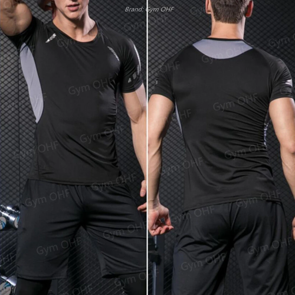 Kompression T Shirt Mann Quick Dry Lauf Gym Fitness Enge Sportswear Sommer Atmungsaktive Spinne Kurzarm T Shirt Männer 2099 – Detail 25