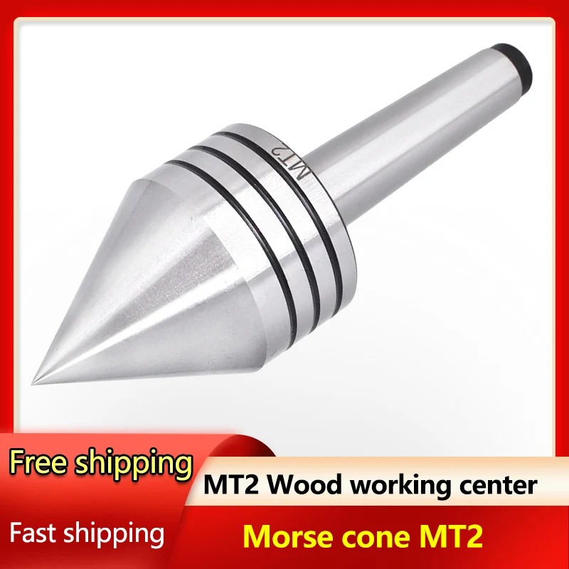 Wooden processing MT2 Live Center Morse Taper Triple Bearing Lathe Centering Tool Rotary Tool Milling Taper wood working