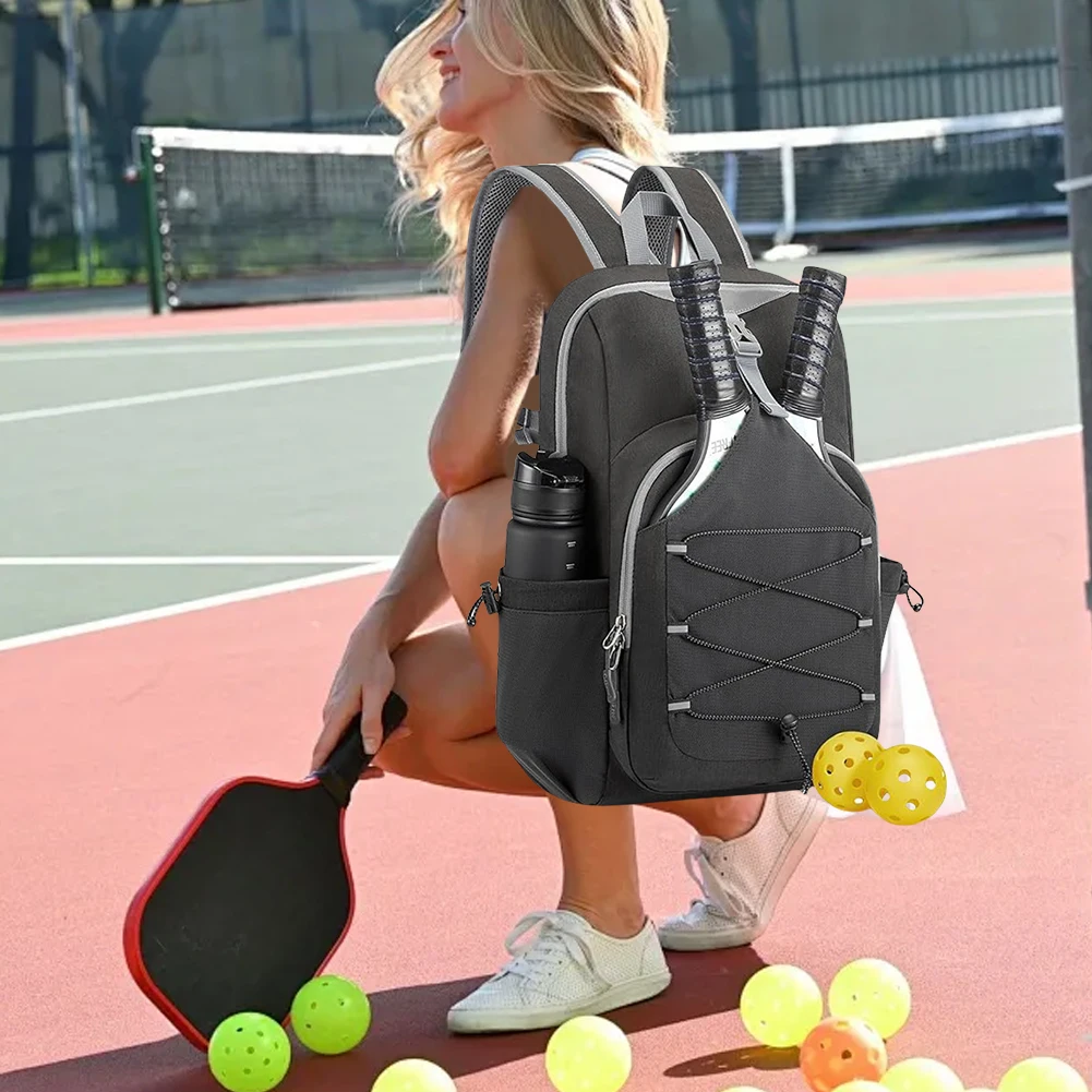 Borsa per racchette regolabile Zaino leggero per racchette da pickleball Zaino sportivo traspirante Borsa per escursioni sportive da viaggio