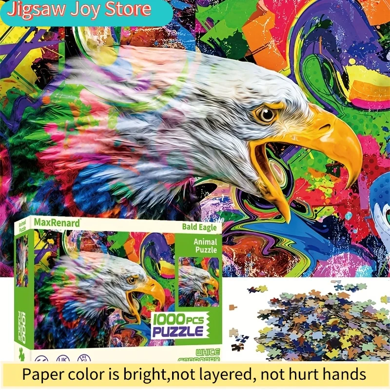 

Высококачественный белый картонный пазл-конструктор «Орёл» из 1000 деталей, размер в собранном виде 19,25x26,75 дюймов, детали толщиной 2 мм