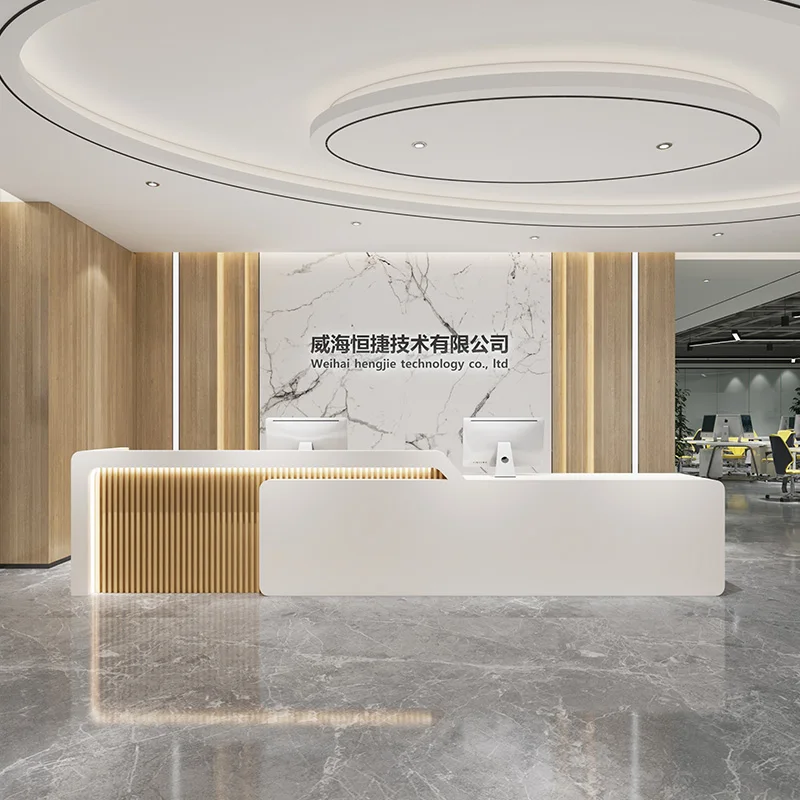 Luxury Check Out Reception Desk Cashier Table Supermarket Store Modern Reception Desk Small Advisory Escritorio Room Furniture