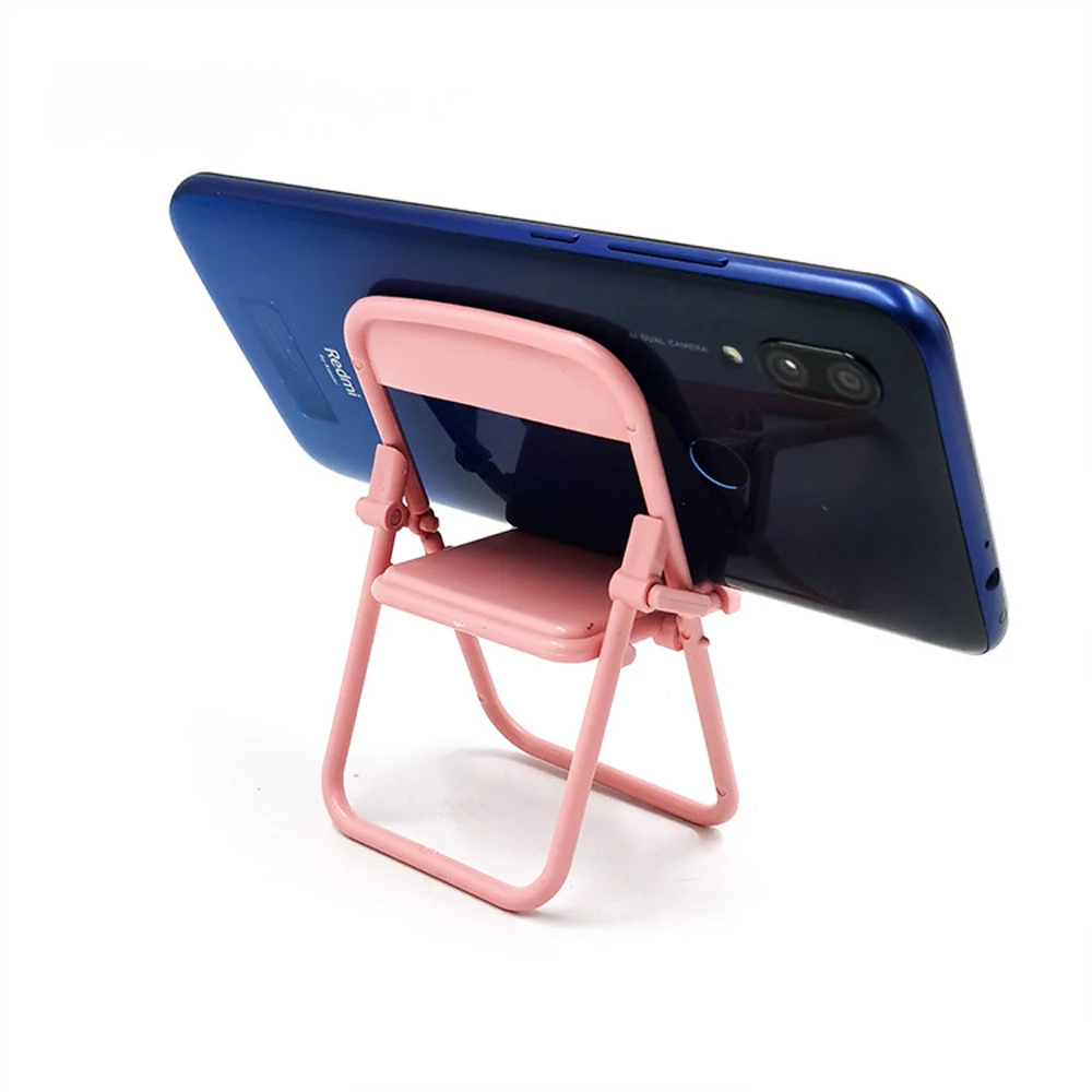 Cute Sweet Creative Desktop Mini Chair Stand Can Be Used As Decorative Ornaments Foldable Lazy Drama Mobile Phone Holder