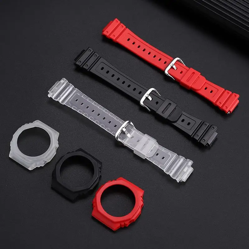 Modified Silicone Strap and Case For Casio G-shock Series GA-2100/2110 Watchband and Case Sports Bracelet Waterproof Belt Soft