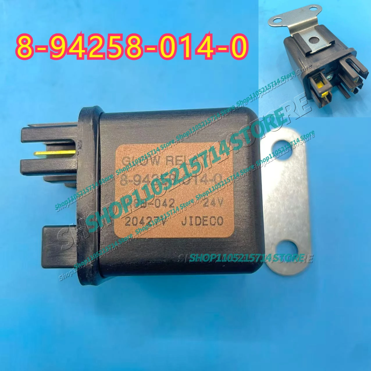 24V 8-94258-014-0 New High Quality Excavator Preheating Relay 8942580140 for 4BD1 6BD1 6BG1 4HK1 6HK1