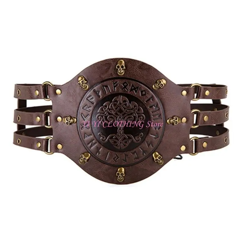 N5KF Unique Wide Waist Belt Role Playing Costume Waistband Durability Waist Belt