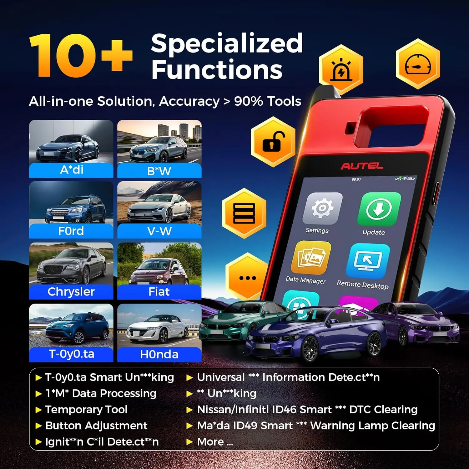 2026 Autel KM100 KM100X KM100E Key Programmer V200 Universal Key Generator Universal Smart Fob Programmer Free Update Lifetime