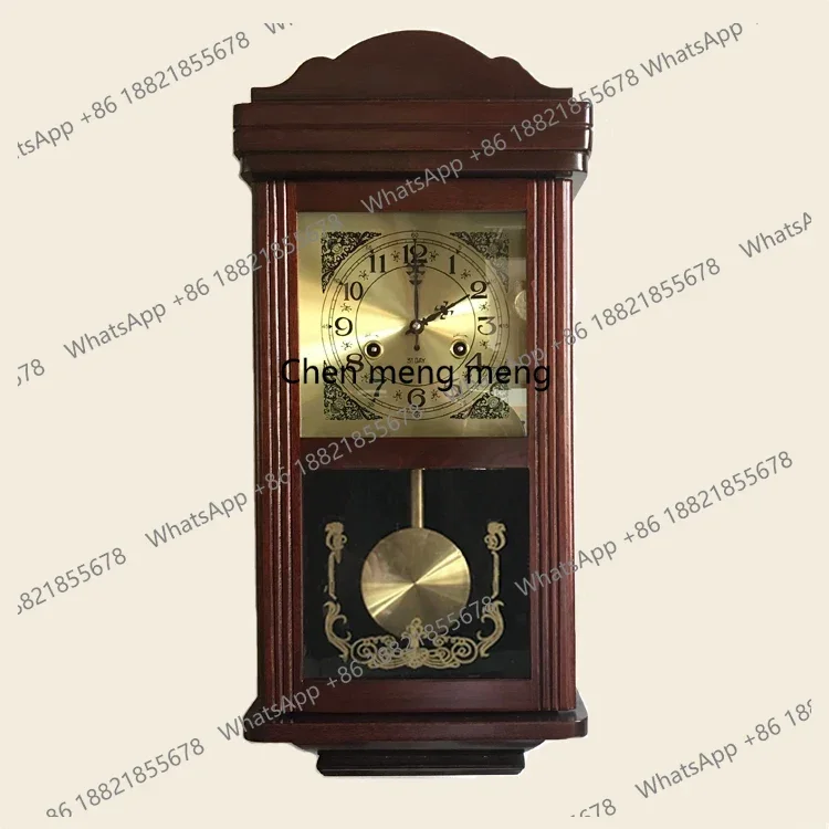 Retro Mechanical Wall Clock - Pendulum Style Indoor Living Room Wall-mounted Wall Clock