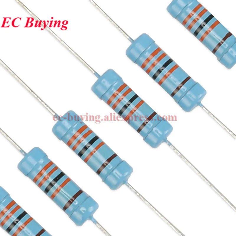10Pcs-20Pcs 2W 3W Metal Film Resistor 1% 1R ~ 1M 2.2R 4.7R 10R 22R 47R 100R 220R 470R 1K 10K 100K 2.2 4.7 10 47 100 220 470 ohm