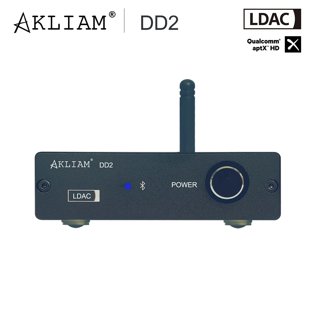 AkLIAM DD2 Bluetooth 5.4 to SPDIF Coaxial and Optical Output Digital Interface LDAC Converter