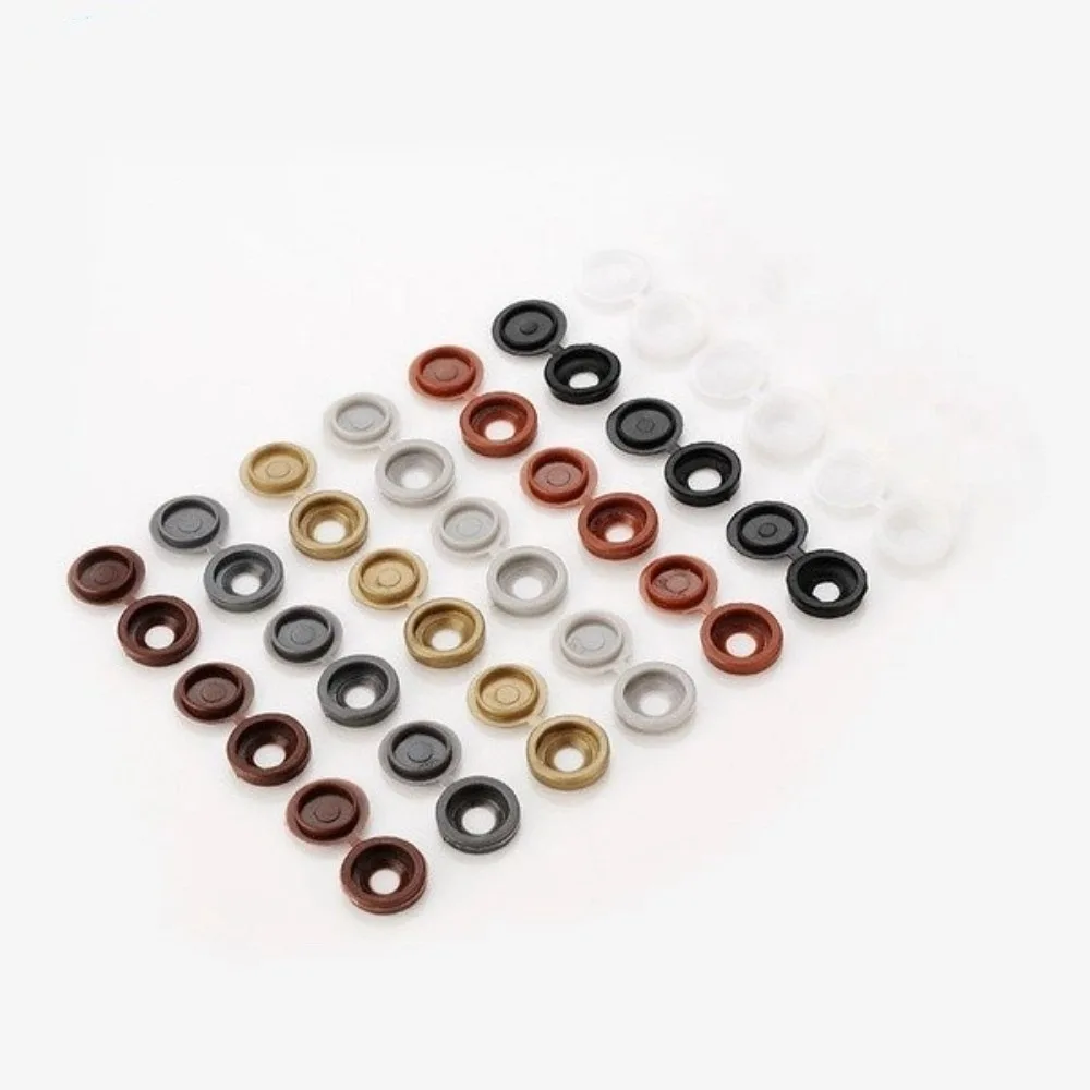 100PCS Durable Universal Fit Screw Protective Covers Snap Protective DIY Cross Screw Caps Fold Snap Cap Furniture Hardware