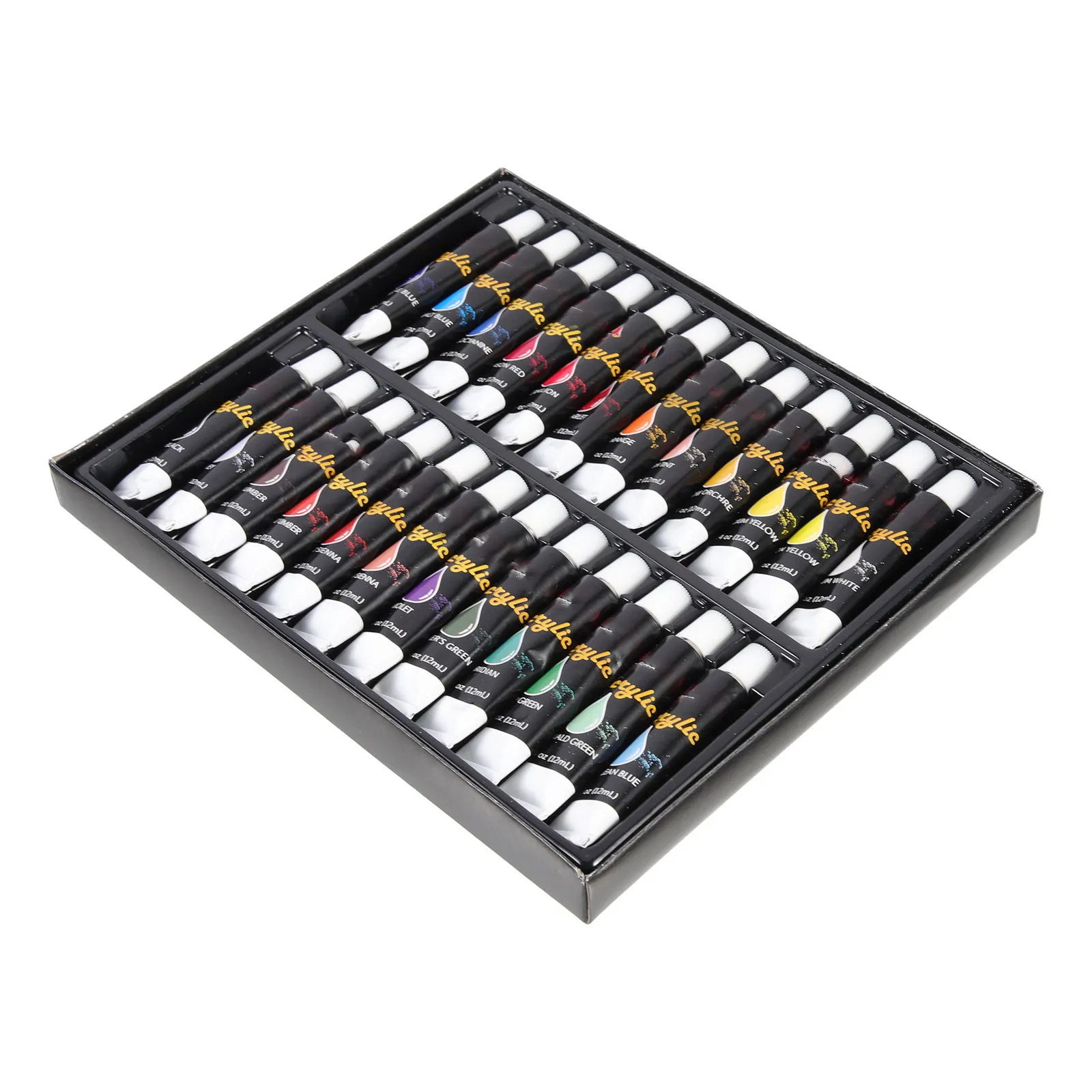 24pcs Acrylic Paint Set for Adults – Non-Toxic, Easy-Blend, Strong Adhesion, Vibrant Colors, Ideal for Practice & Art