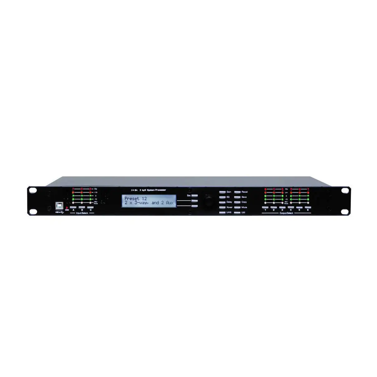 Professional Audio Processor 3 Input 6 Output Digital Speaker Processor