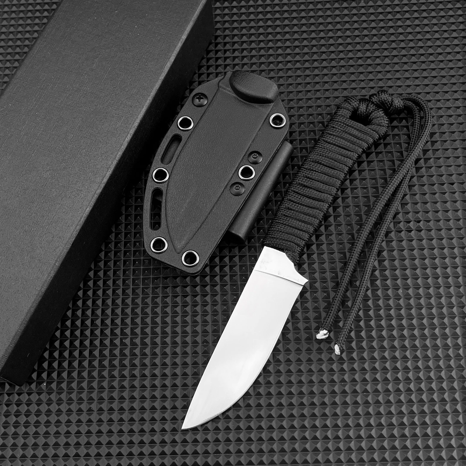 

Открытый тактический нож с фиксированным лезвием 440C, лезвие, нейлоновый шнур, ручка EDC для выживания на открытом воздухе, охоты, самообороны, инструменты для кемпинга